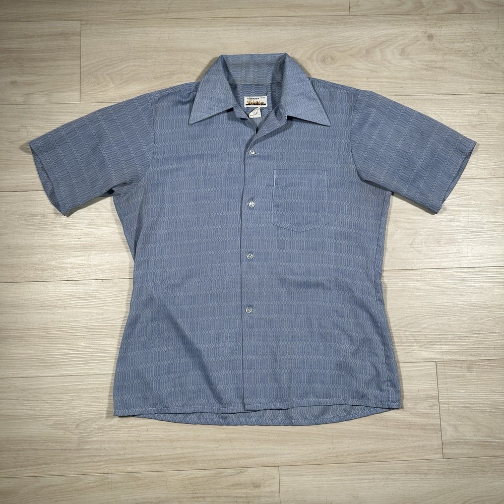 Vintage Arrow Weekenders Shirt Mens Size‎ 15 L Button Up S/S Striped Made in USA